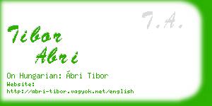 tibor abri business card